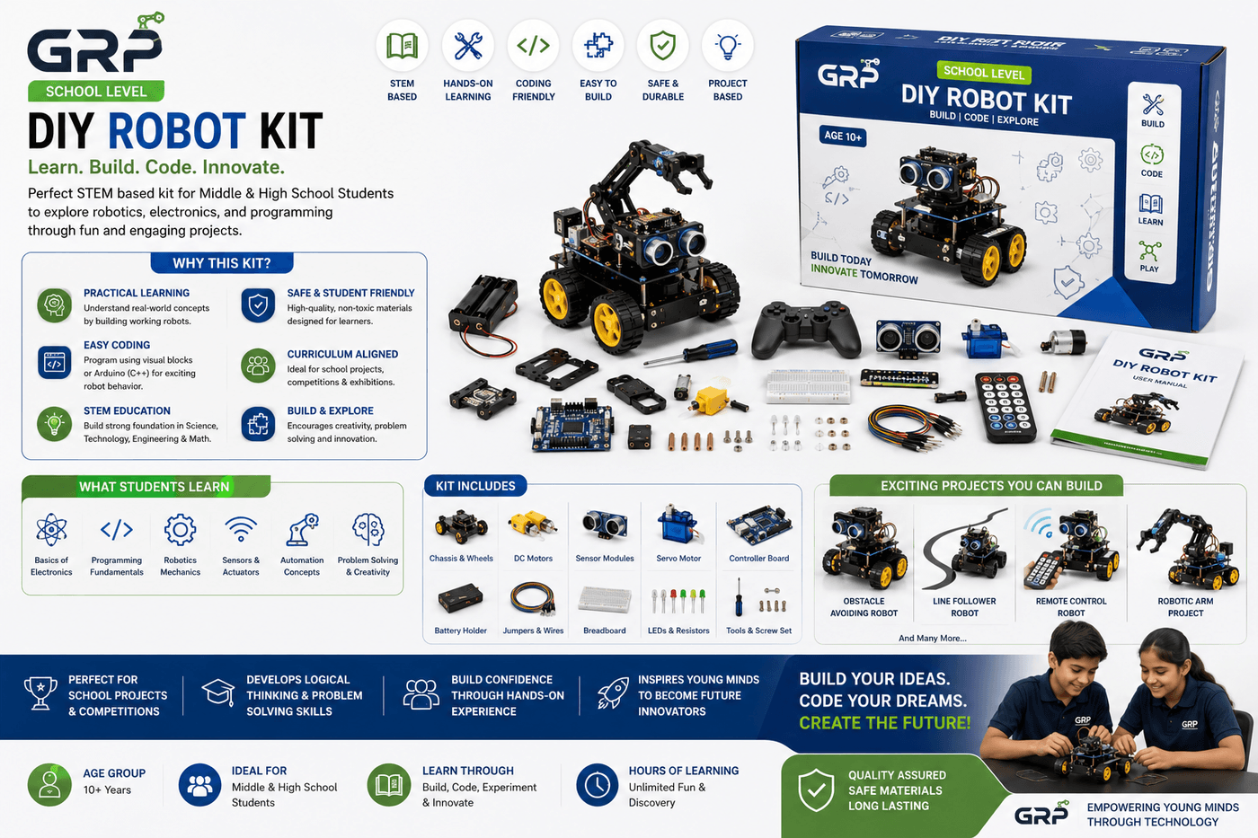 GRP School Level DIY Robot Kit